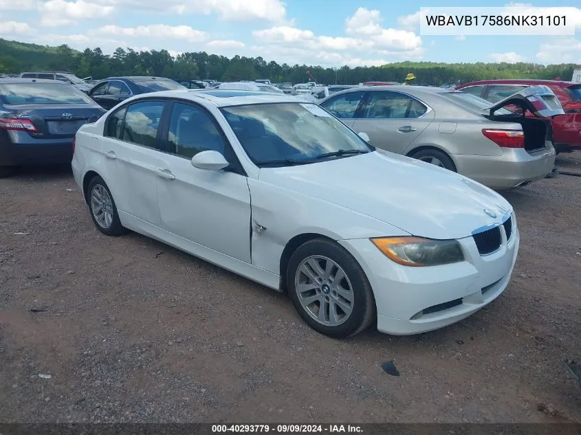 2006 BMW 325I VIN: WBAVB17586NK31101 Lot: 40293779