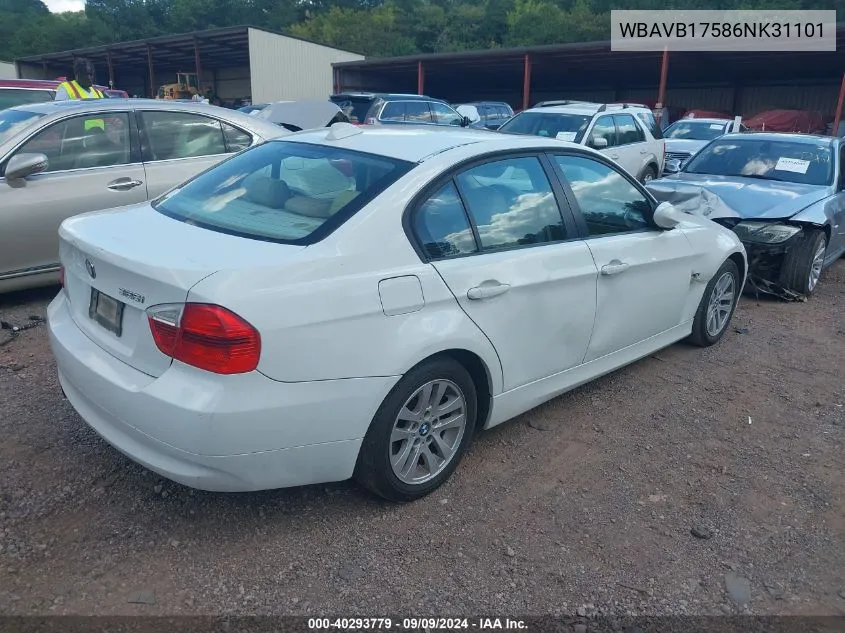 2006 BMW 325I VIN: WBAVB17586NK31101 Lot: 40293779