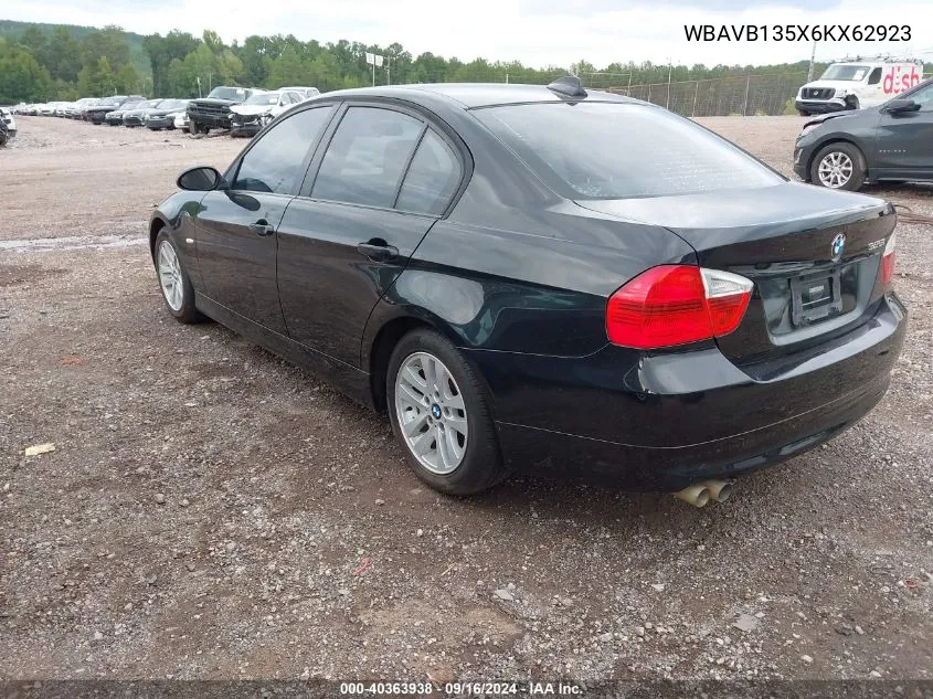 2006 BMW 325I VIN: WBAVB135X6KX62923 Lot: 40363938