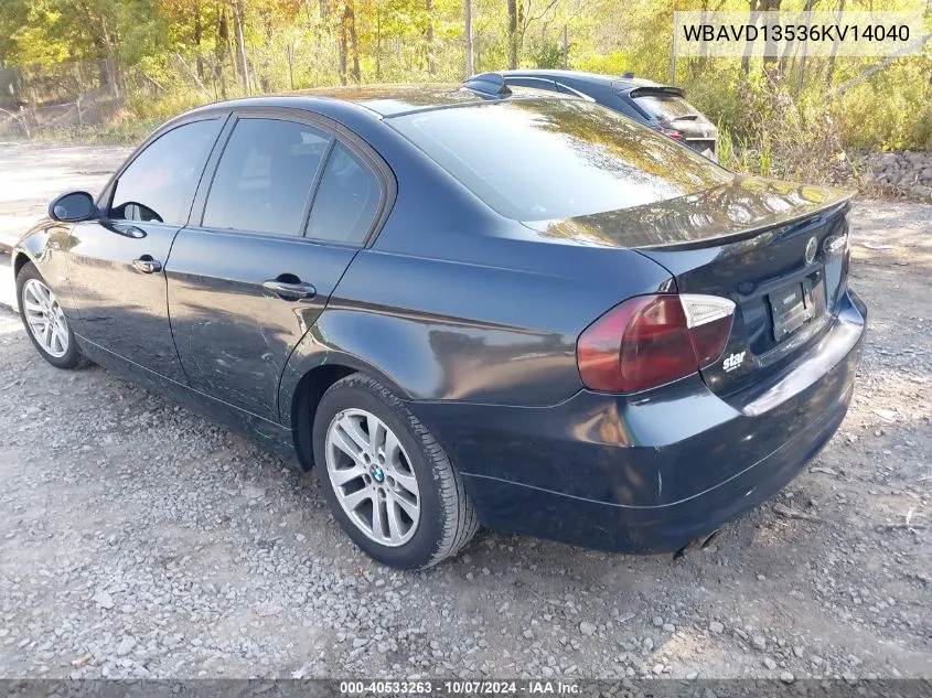 2006 BMW 325Xi VIN: WBAVD13536KV14040 Lot: 40533263