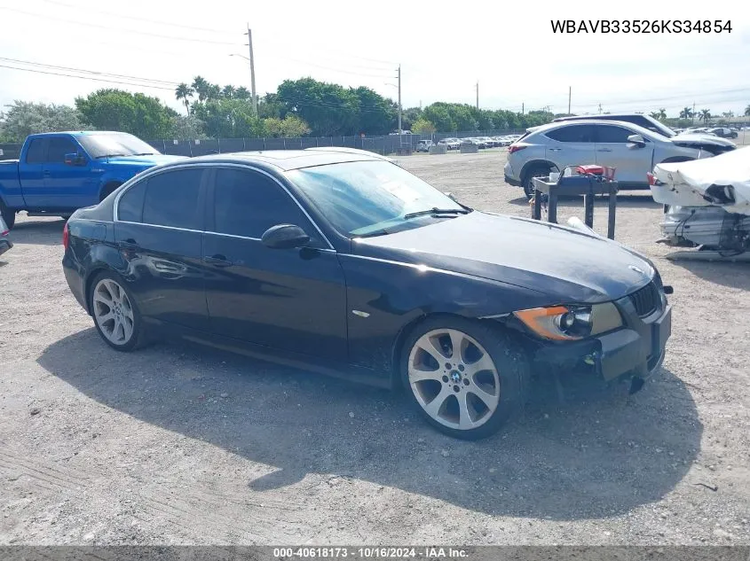 2006 BMW 330I VIN: WBAVB33526KS34854 Lot: 40618173