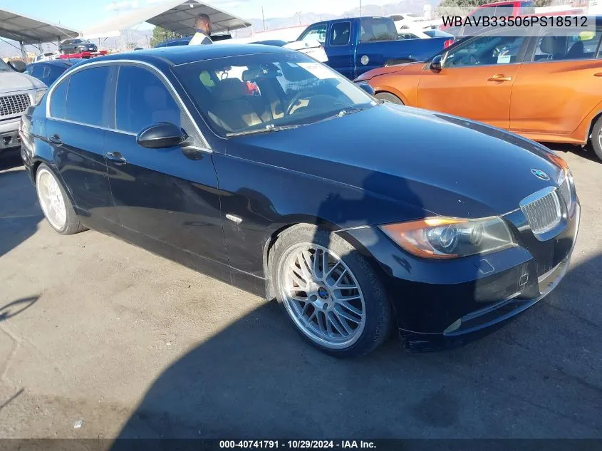 2006 BMW 330I VIN: WBAVB33506PS18512 Lot: 40741791