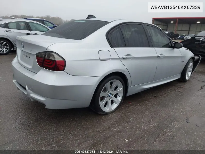 2006 BMW 325I VIN: WBAVB13546KX67339 Lot: 40837084