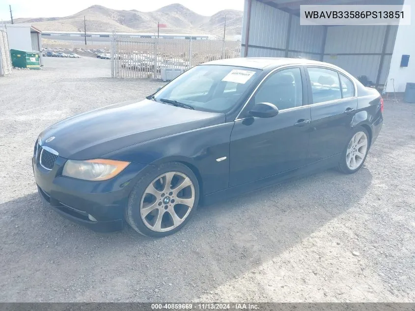 2006 BMW 330I VIN: WBAVB33586PS13851 Lot: 40859669