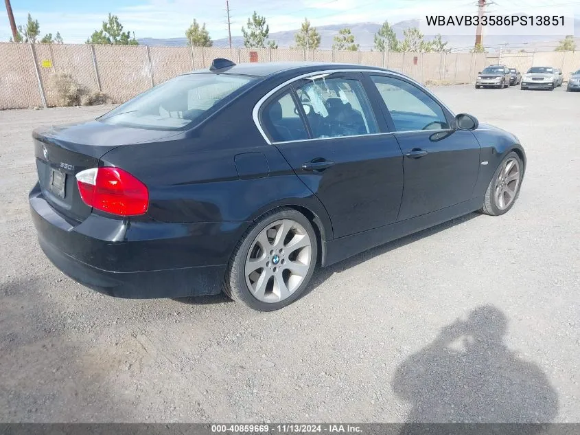 2006 BMW 330I VIN: WBAVB33586PS13851 Lot: 40859669