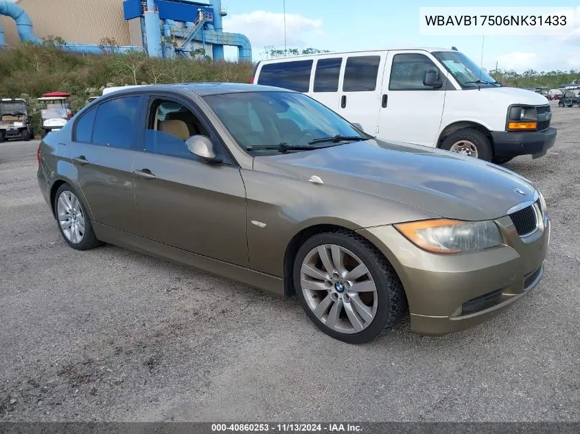 2006 BMW 325I VIN: WBAVB17506NK31433 Lot: 40860253