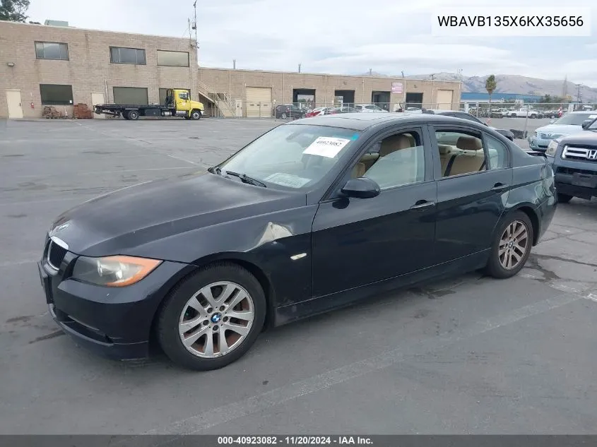 2006 BMW 325I VIN: WBAVB135X6KX35656 Lot: 40923082