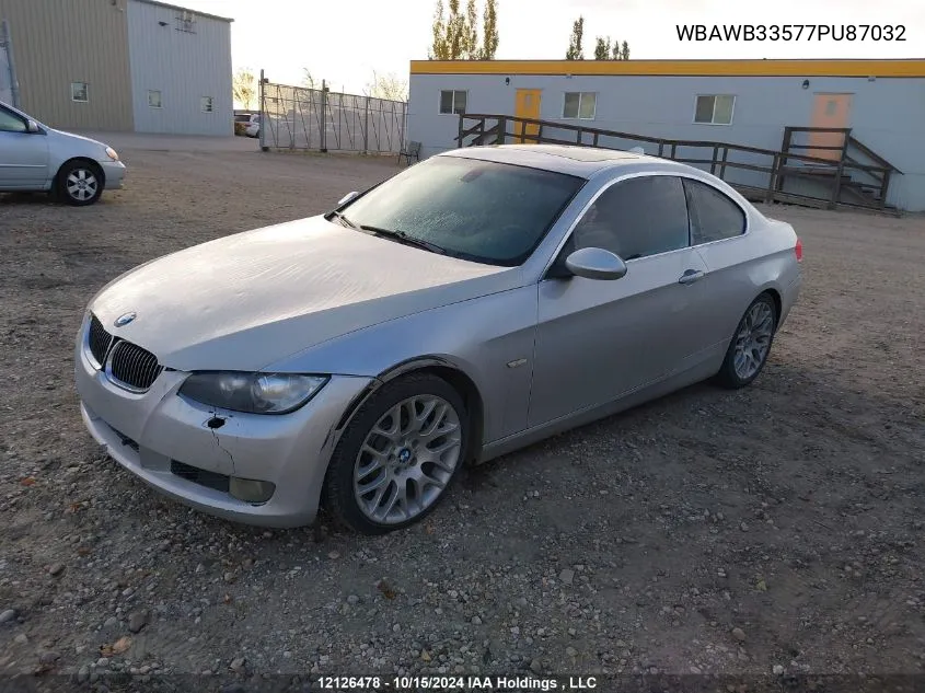 2007 BMW 328 I VIN: WBAWB33577PU87032 Lot: 12126478