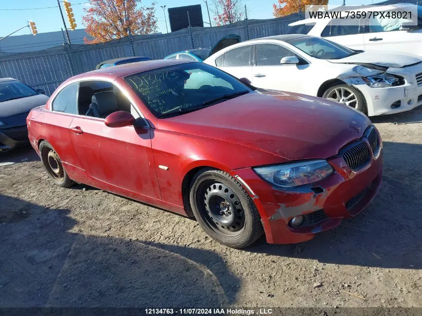 2007 BMW 3 Series VIN: WBAWL73597PX48021 Lot: 12134763