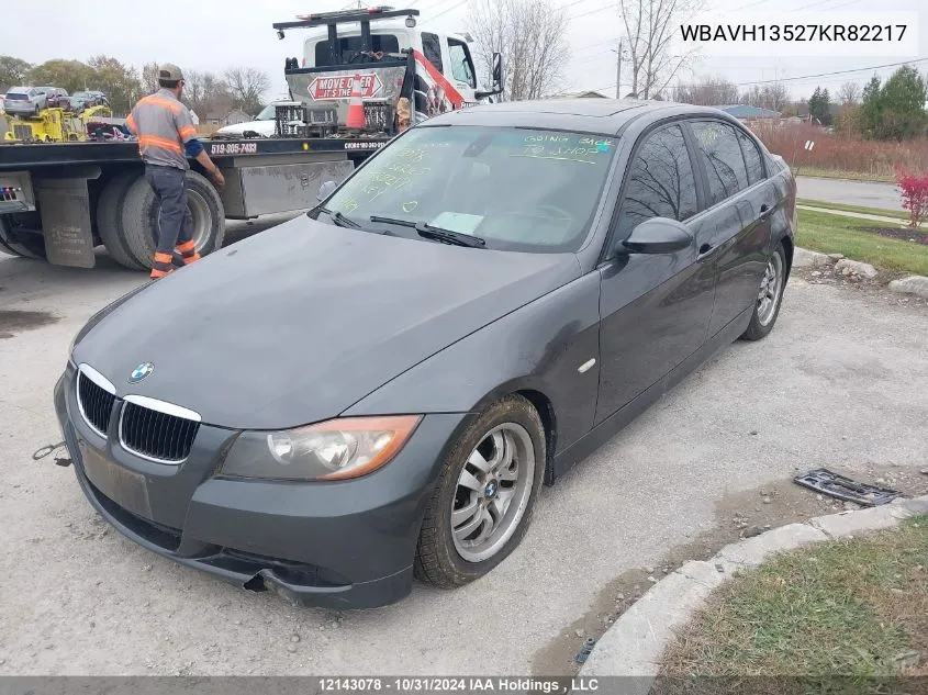 2007 BMW 3 Series VIN: WBAVH13527KR82217 Lot: 12143078