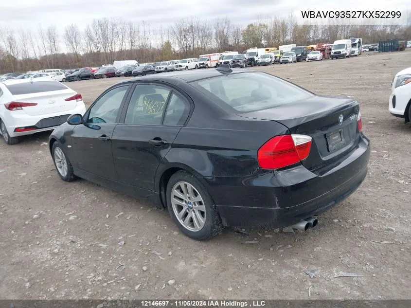 2007 BMW 3 Series 328Xi VIN: WBAVC93527KX52299 Lot: 12146697