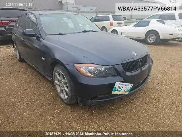 2007 BMW 328I VIN: WBAVA33577PV66814 Lot: 20183129