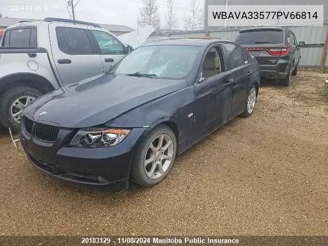 2007 BMW 328I VIN: WBAVA33577PV66814 Lot: 20183129