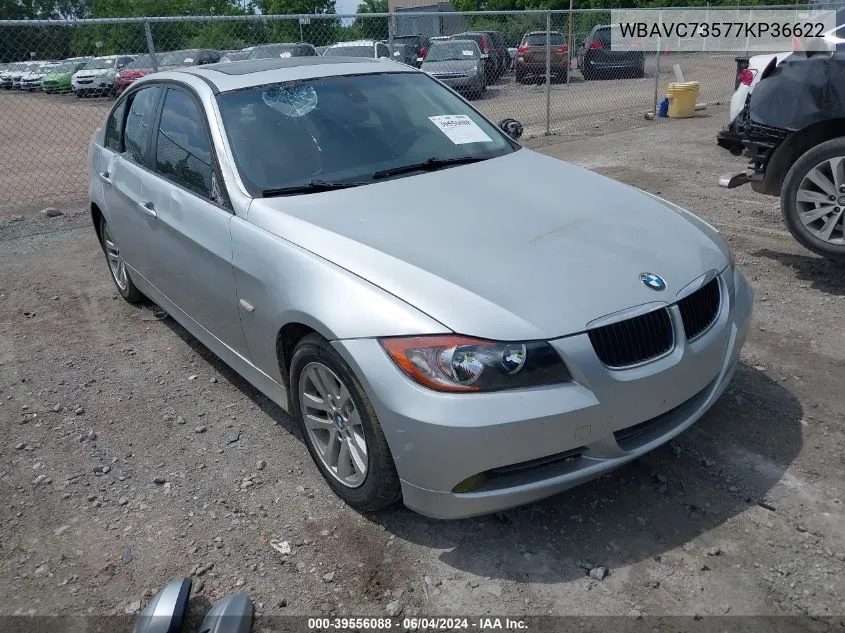 2007 BMW 328Xi VIN: WBAVC73577KP36622 Lot: 39556088