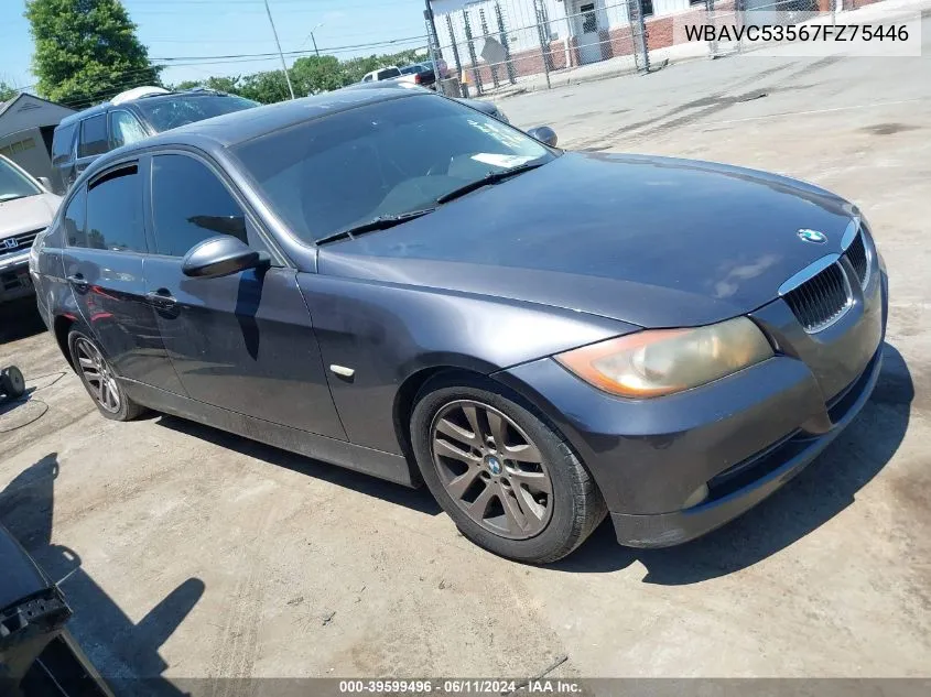 2007 BMW 328I VIN: WBAVC53567FZ75446 Lot: 39599496