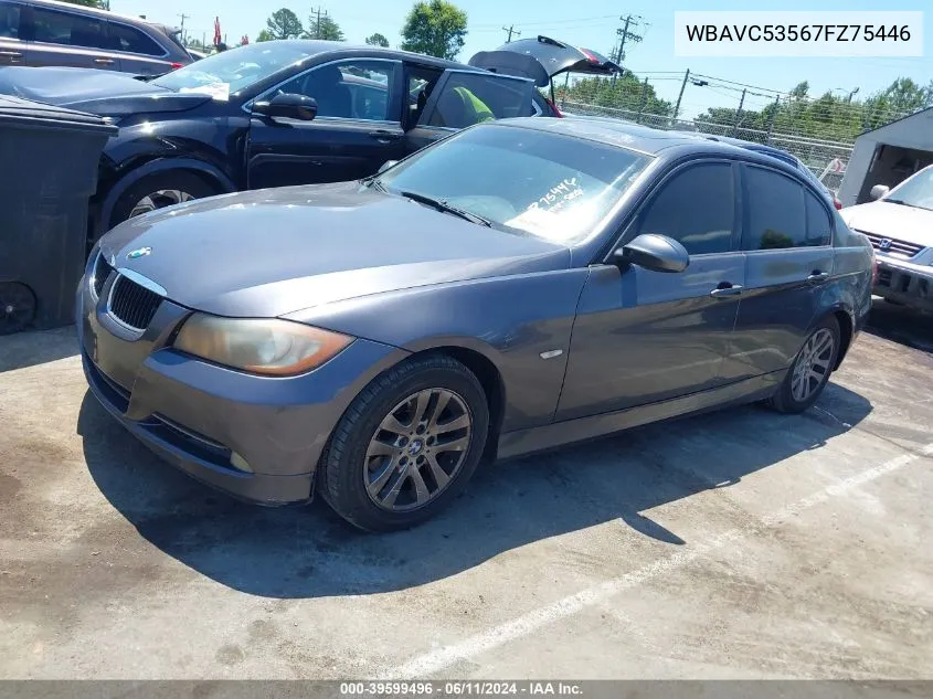 2007 BMW 328I VIN: WBAVC53567FZ75446 Lot: 39599496