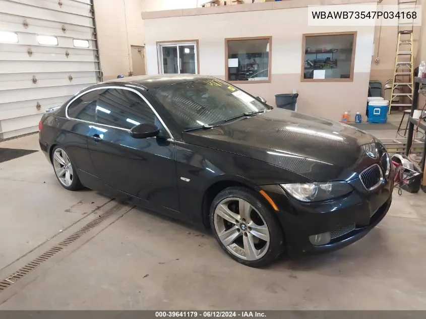 2007 BMW 335I VIN: WBAWB73547P034168 Lot: 39641179