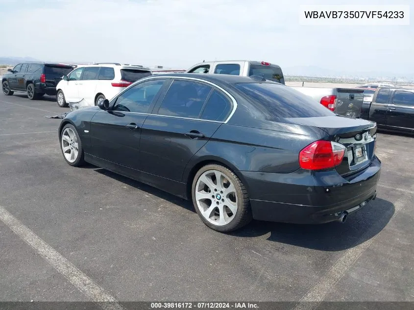 2007 BMW 335I VIN: WBAVB73507VF54233 Lot: 39816172