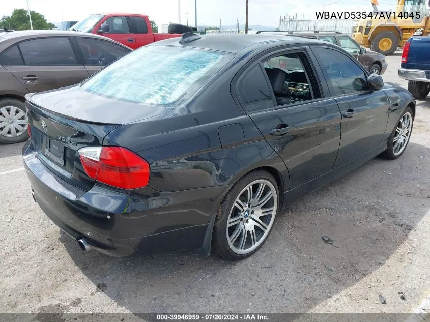 2007 BMW 335Xi VIN: WBAVD53547AV14045 Lot: 39946959