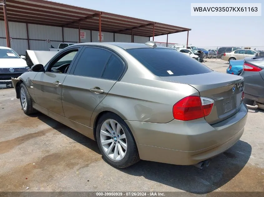 2007 BMW 328Xi VIN: WBAVC93507KX61163 Lot: 39950939