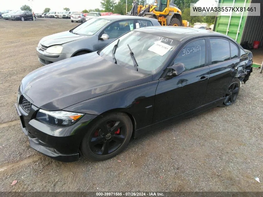 2007 BMW 328I VIN: WBAVA33557KX81461 Lot: 39971585