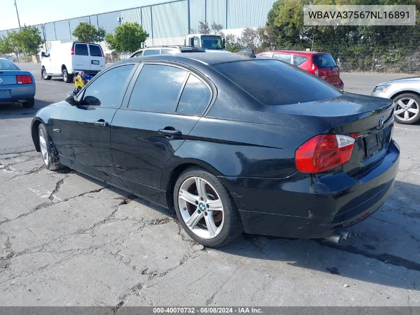 WBAVA37567NL16891 2007 BMW 328I