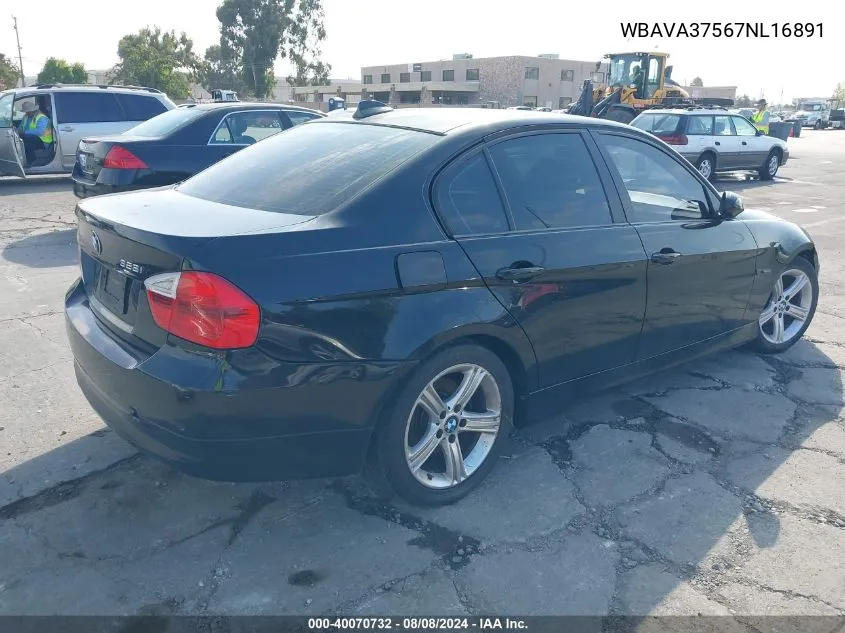 WBAVA37567NL16891 2007 BMW 328I