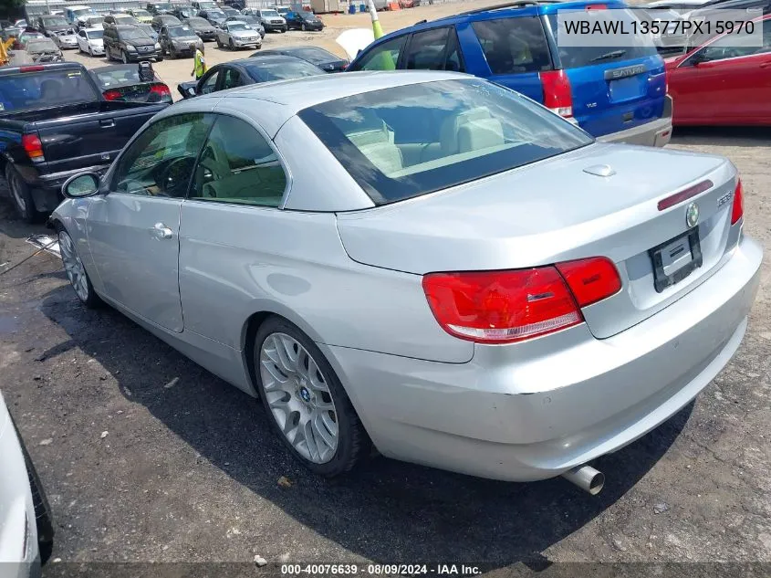 2007 BMW 328I VIN: WBAWL13577PX15970 Lot: 40076639