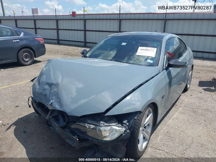 2007 BMW 335I VIN: WBAWB73527PV80287 Lot: 40080015