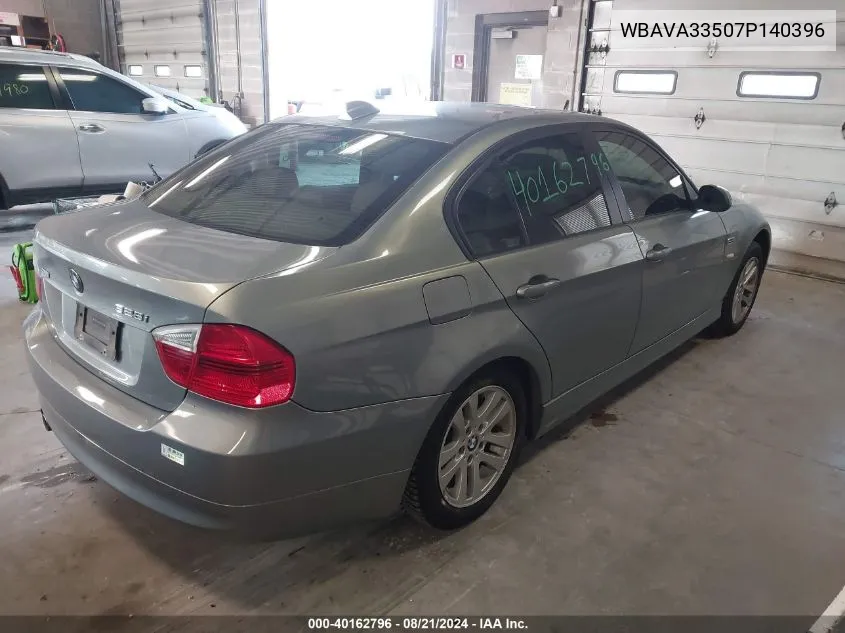 2007 BMW 328I I VIN: WBAVA33507P140396 Lot: 40162796