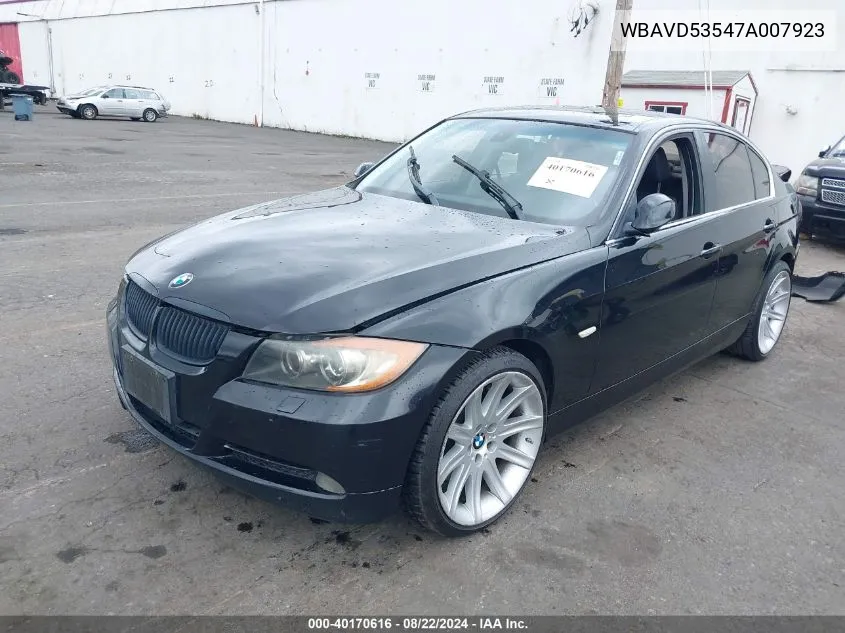 2007 BMW 335Xi VIN: WBAVD53547A007923 Lot: 40170616