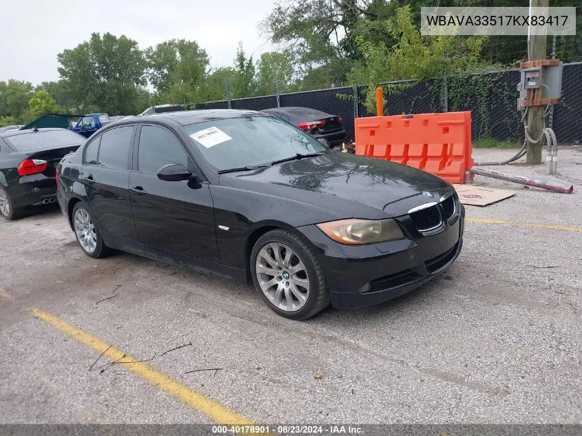 WBAVA33517KX83417 2007 BMW 328I