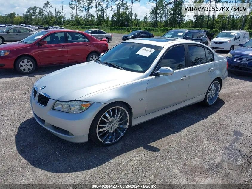 2007 BMW 328I VIN: WBAVA33567KX75409 Lot: 40204420