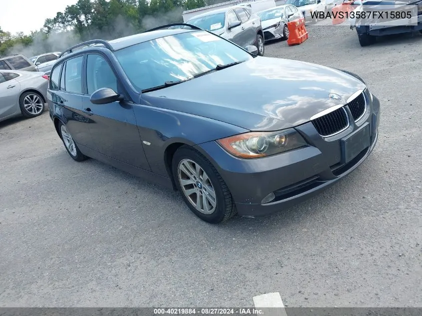 2007 BMW 328I VIN: WBAVS13587FX15805 Lot: 40219884