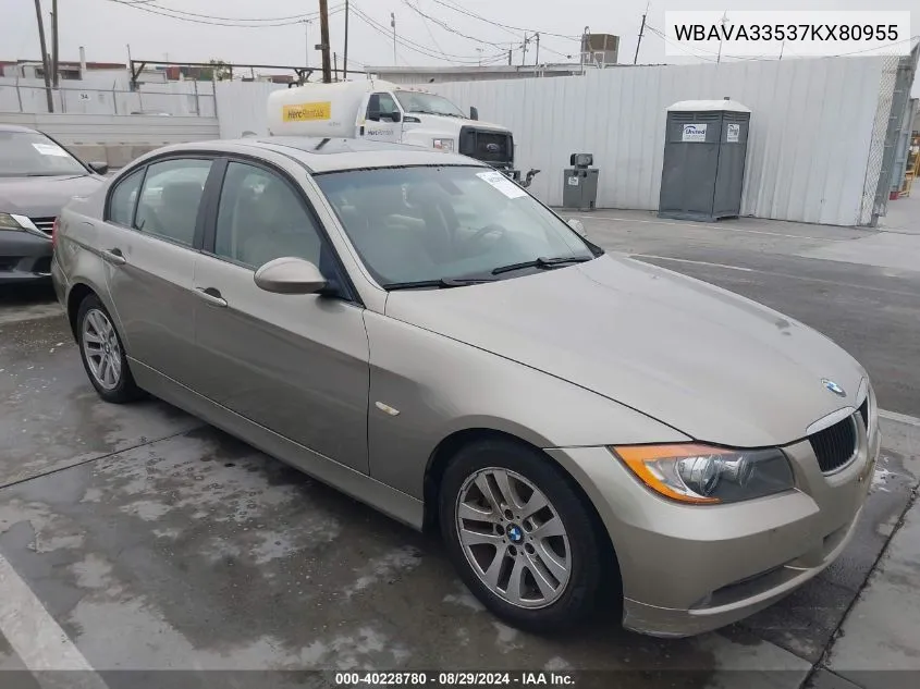 WBAVA33537KX80955 2007 BMW 328I