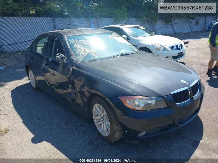 2007 BMW 328Xi VIN: WBAVC93557KX61238 Lot: 40251584