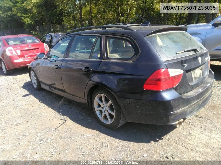 2007 BMW 328Xi VIN: WBAVT73507FZ35035 Lot: 40254796