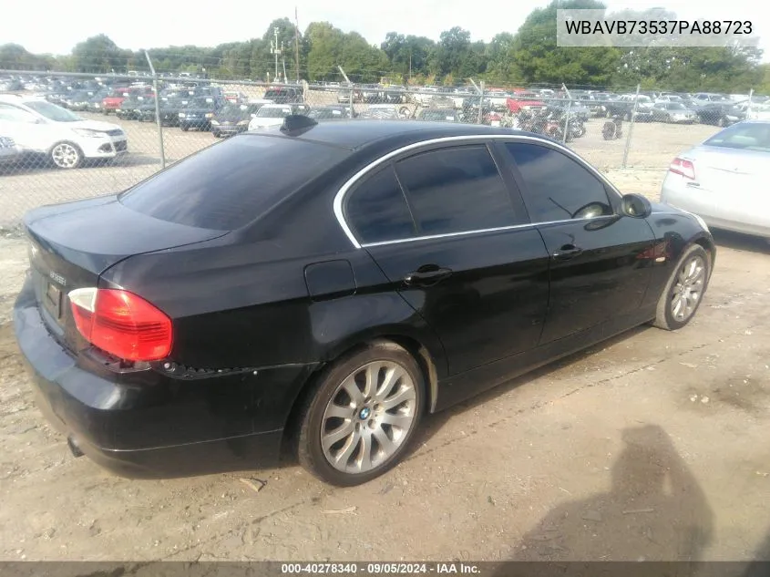 2007 BMW 335I I VIN: WBAVB73537PA88723 Lot: 40278340