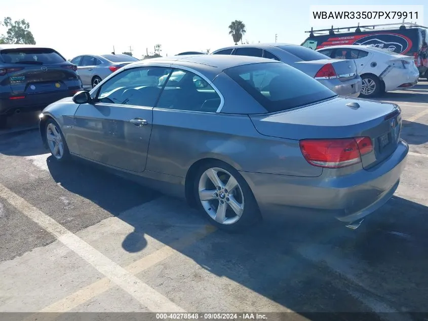 2007 BMW 3 Series 328I VIN: WBAWR33507PX79911 Lot: 40278548