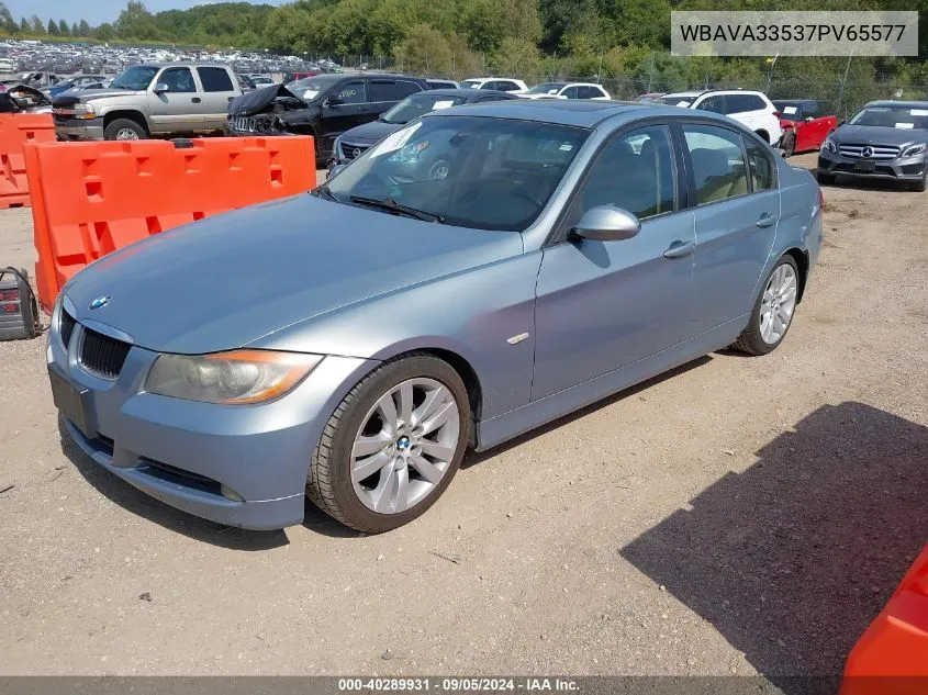 2007 BMW 328I VIN: WBAVA33537PV65577 Lot: 40289931