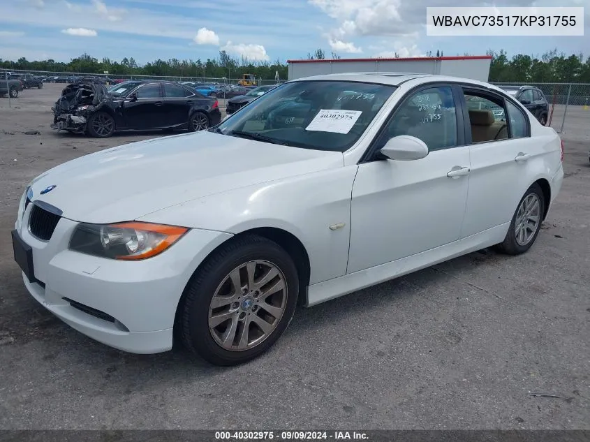 2007 BMW 328Xi VIN: WBAVC73517KP31755 Lot: 40302975