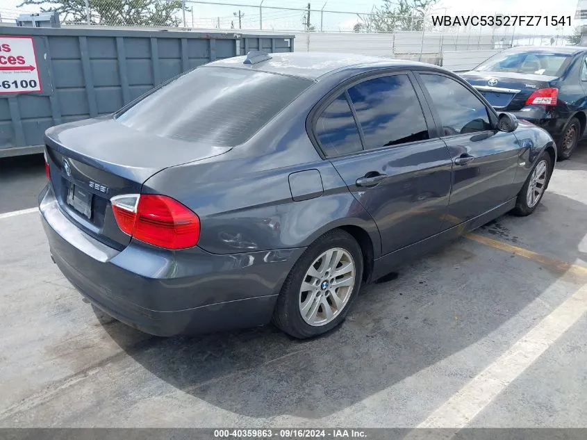 2007 BMW 328I I Sulev VIN: WBAVC53527FZ71541 Lot: 40359863