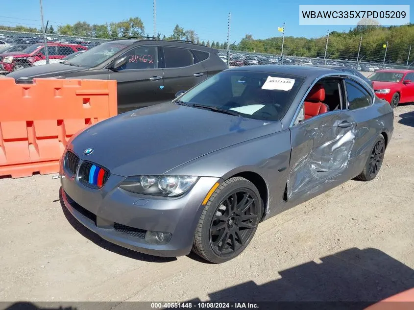 2007 BMW 328Xi VIN: WBAWC335X7PD05209 Lot: 40551448