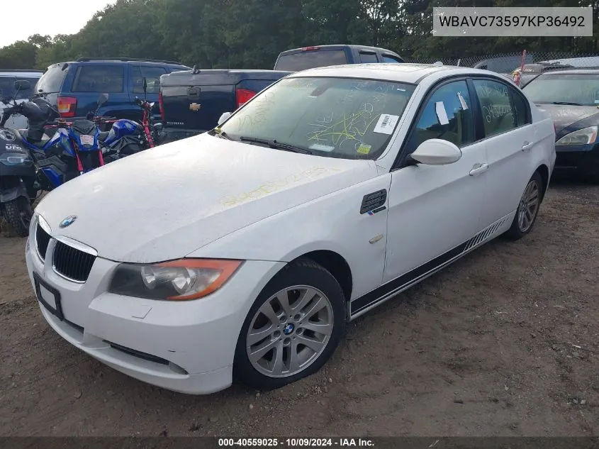 2007 BMW 328Xi VIN: WBAVC73597KP36492 Lot: 40559025