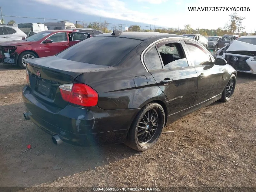 WBAVB73577KY60036 2007 BMW 335I