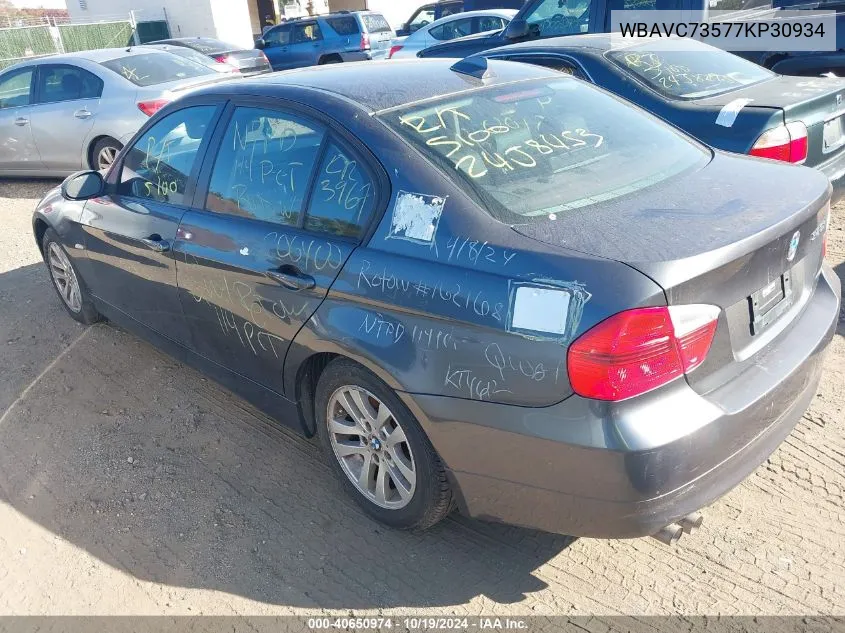 2007 BMW 328Xi VIN: WBAVC73577KP30934 Lot: 40650974