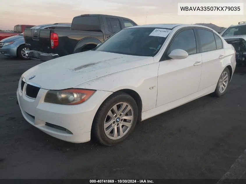 2007 BMW 328I VIN: WBAVA33507KX79035 Lot: 40741869