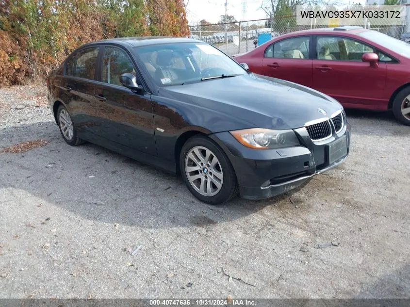 2007 BMW 328Xi VIN: WBAVC935X7K033172 Lot: 40747636