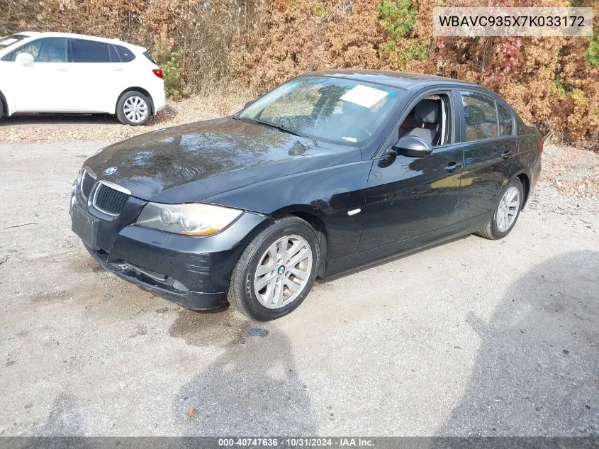 2007 BMW 328Xi VIN: WBAVC935X7K033172 Lot: 40747636