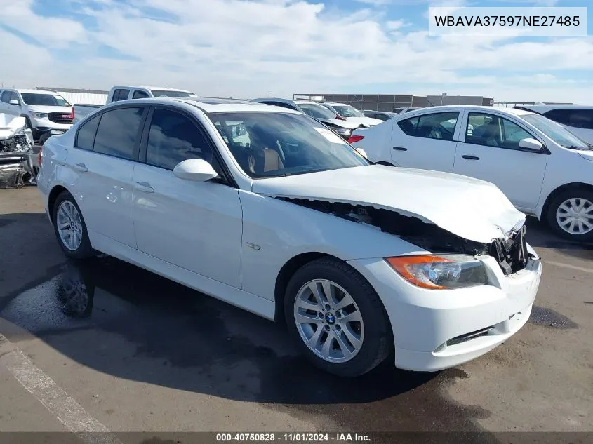 2007 BMW 328I VIN: WBAVA37597NE27485 Lot: 40750828